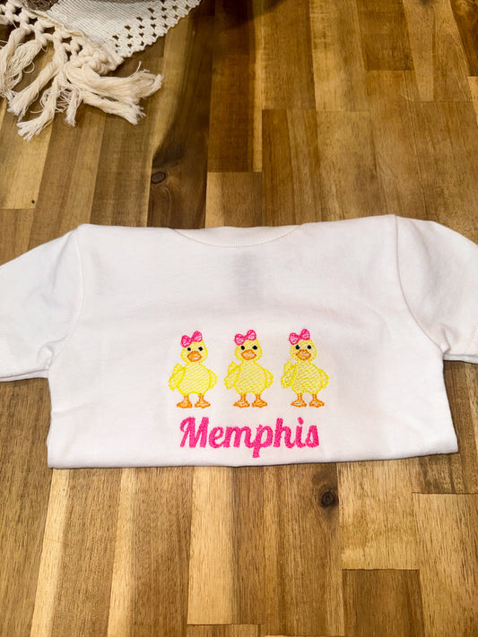 Trio Duck Embroidered Tee