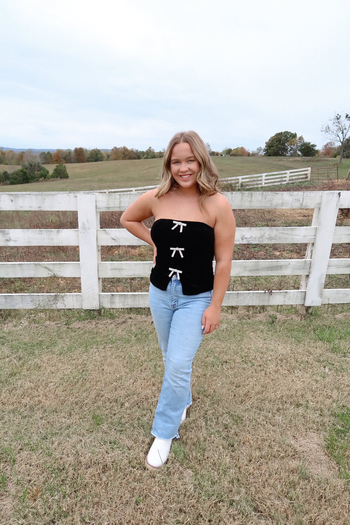 Christmas Holiday Velvet Tube Top