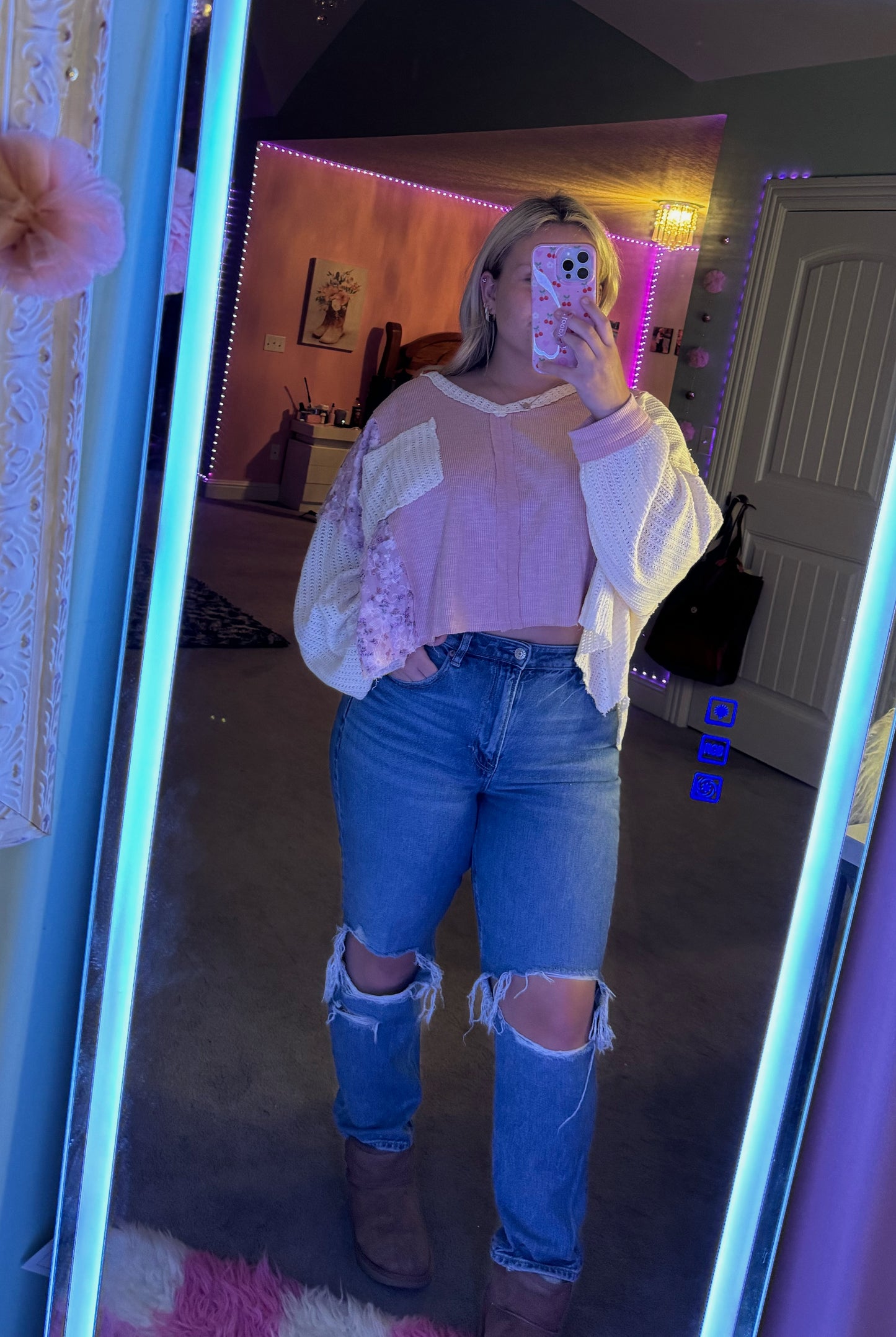 Floral Knit Top