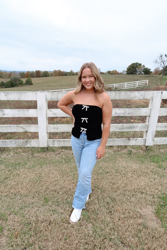 Christmas Holiday Velvet Tube Top